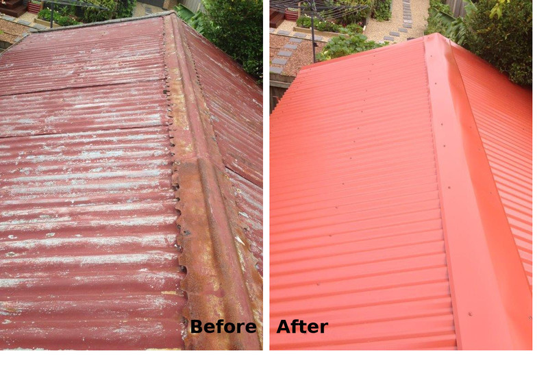 TP Roofing - Small colorbond roof replacement before and after