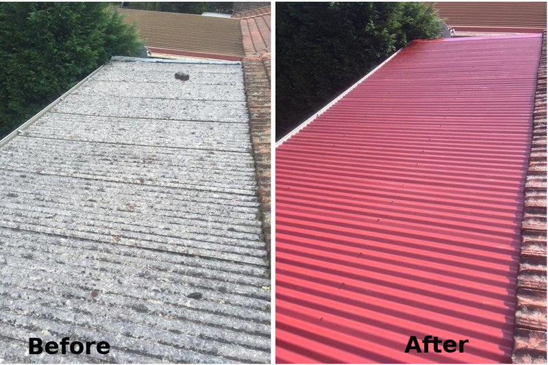 TP Roofing - Verandah roof replacement before and after